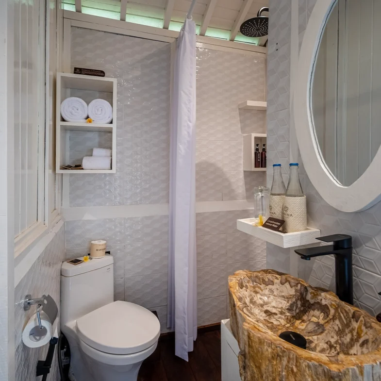One Bedroom Wooden Villa - Bathroom