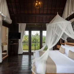 One Bedroom Wooden Villa Bedroom