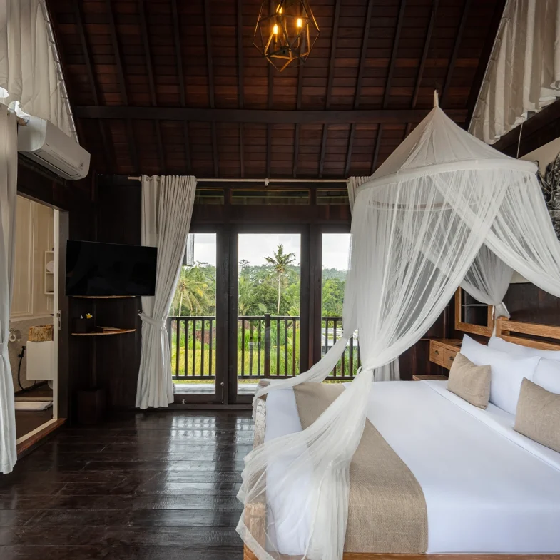 One Bedroom Wooden Villa Bedroom