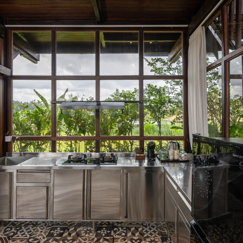 One Bedroom Wooden Villa - Kitchen